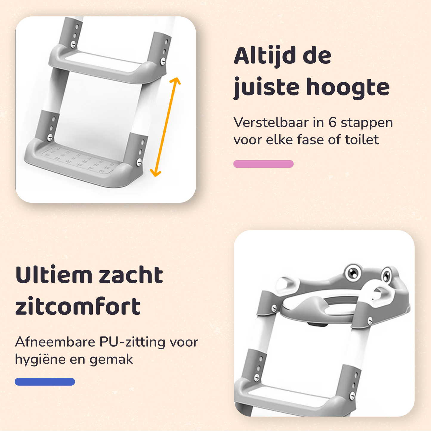Miyoni WC Verkleiner Verstelbaar - Grijs