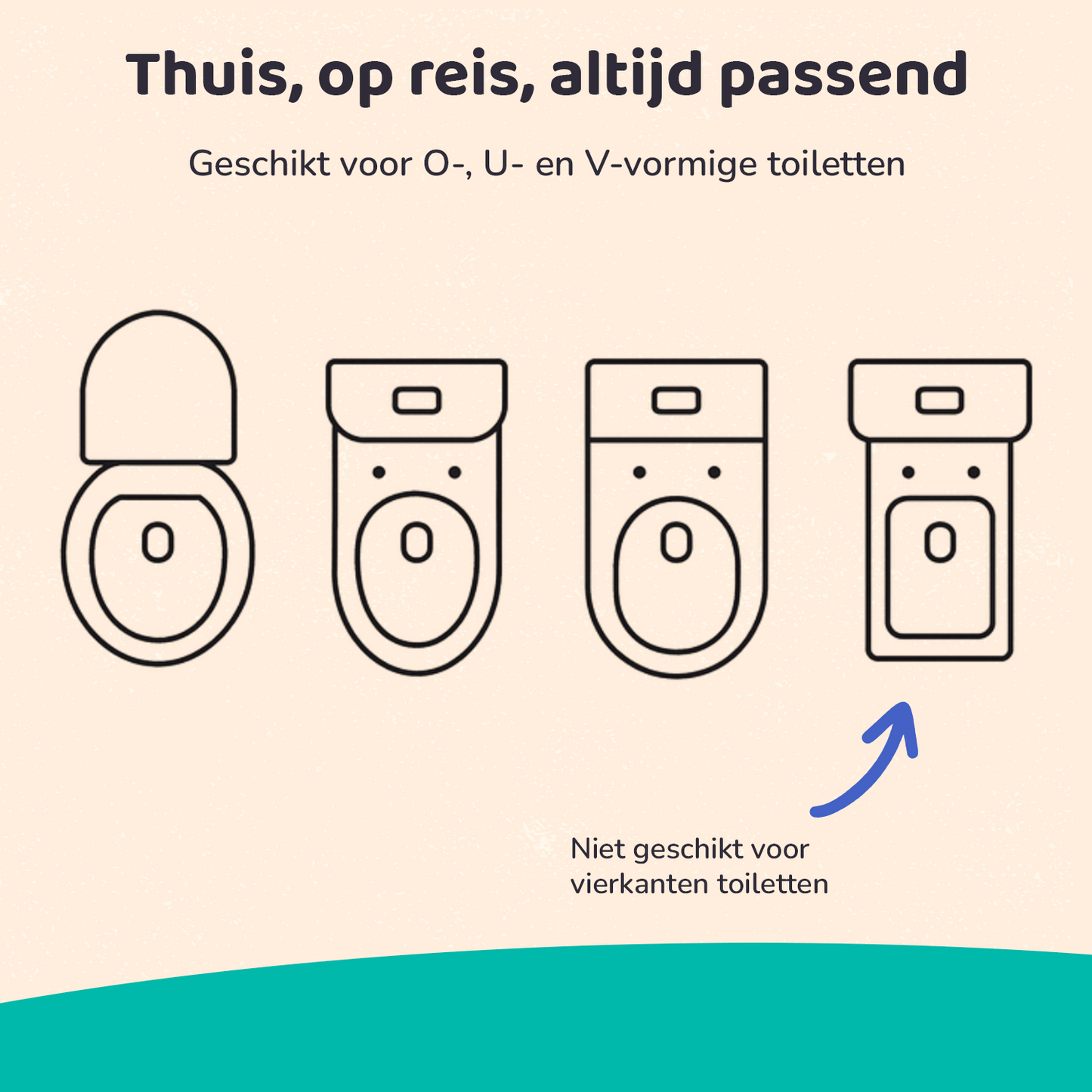 Miyoni WC Verkleiner Verstelbaar - Blauw