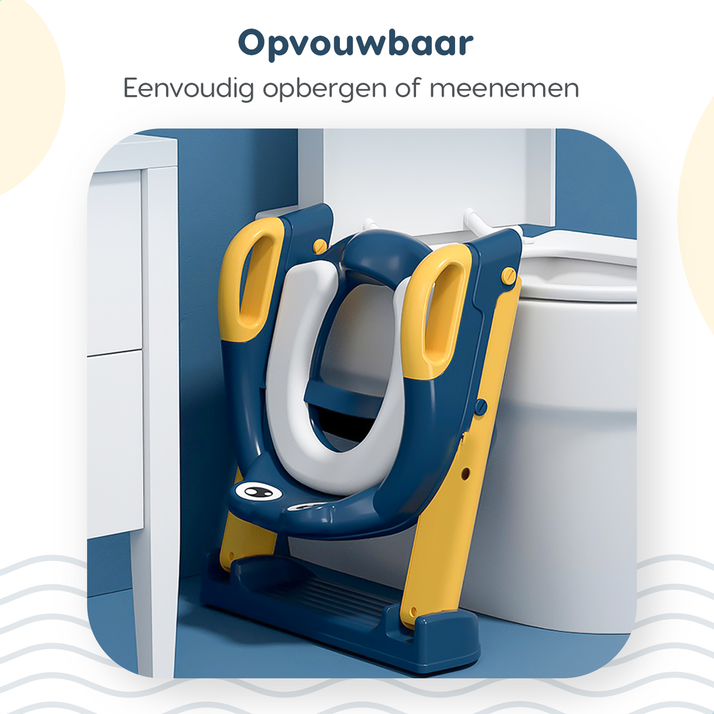 Miyoni® Wc Verkleiner met Trapje Blauw