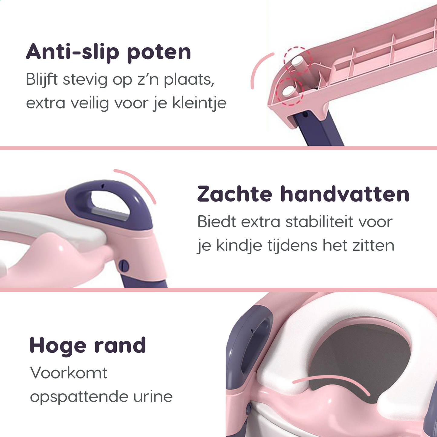 Miyoni® Wc Verkleiner met Trapje Roze