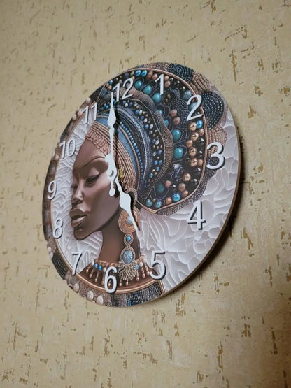 Afiba Lioness Wandklok - African Queen - 25,4CM