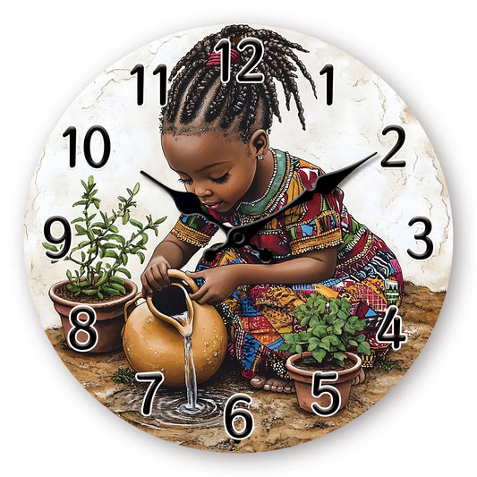 Afiba Lioness Wandklok - Mother Nature - 25,4CM