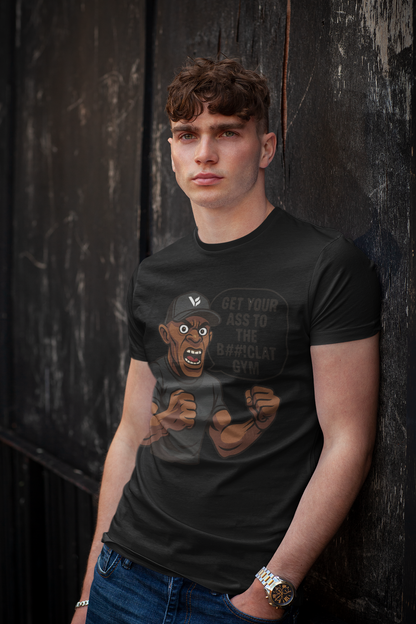 Get Your Ass To The Bom%!clat GYM - T-Shirt 2 Zwart