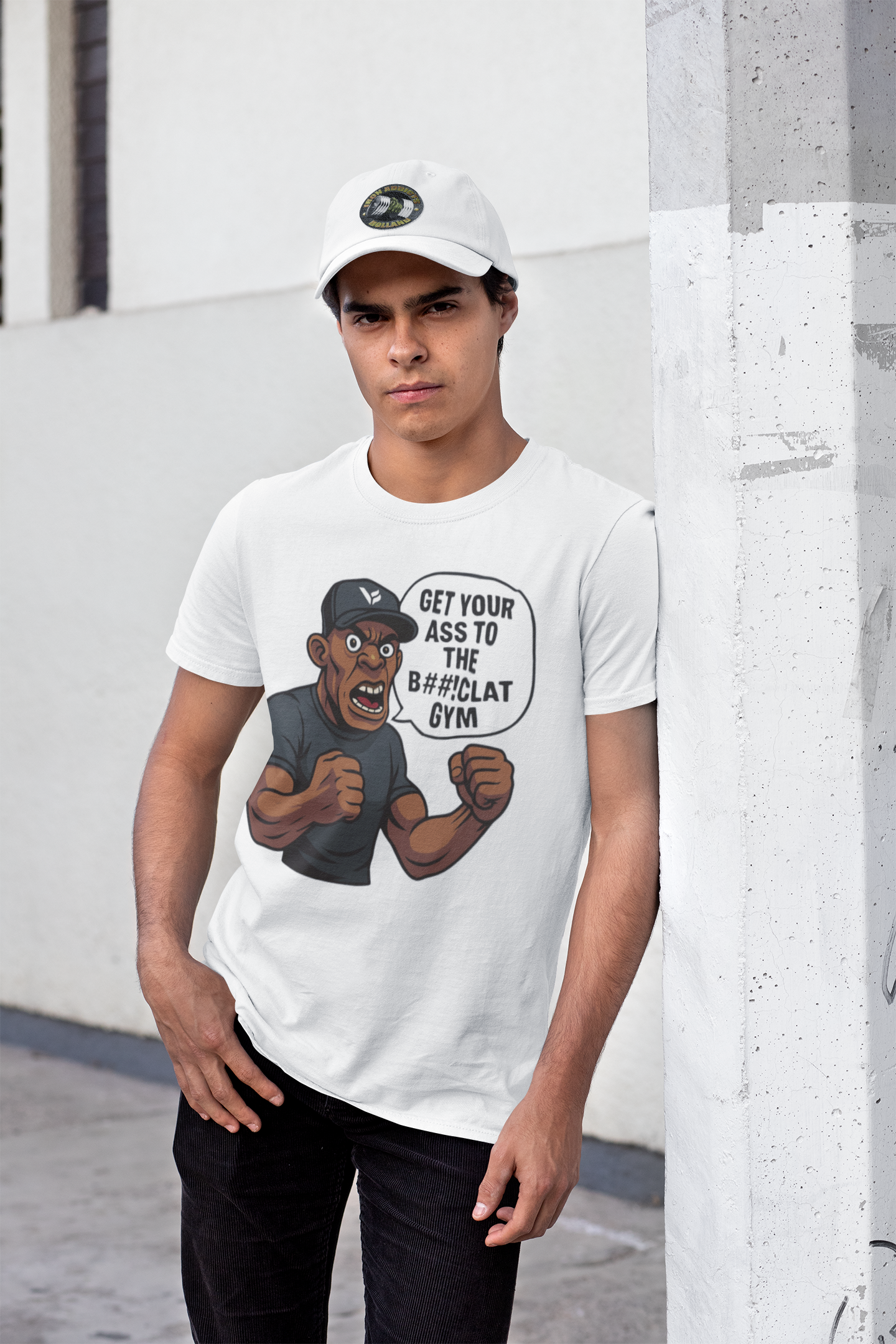 Get Your Ass To The Bom%!clat GYM - T-Shirt 2 Zwart