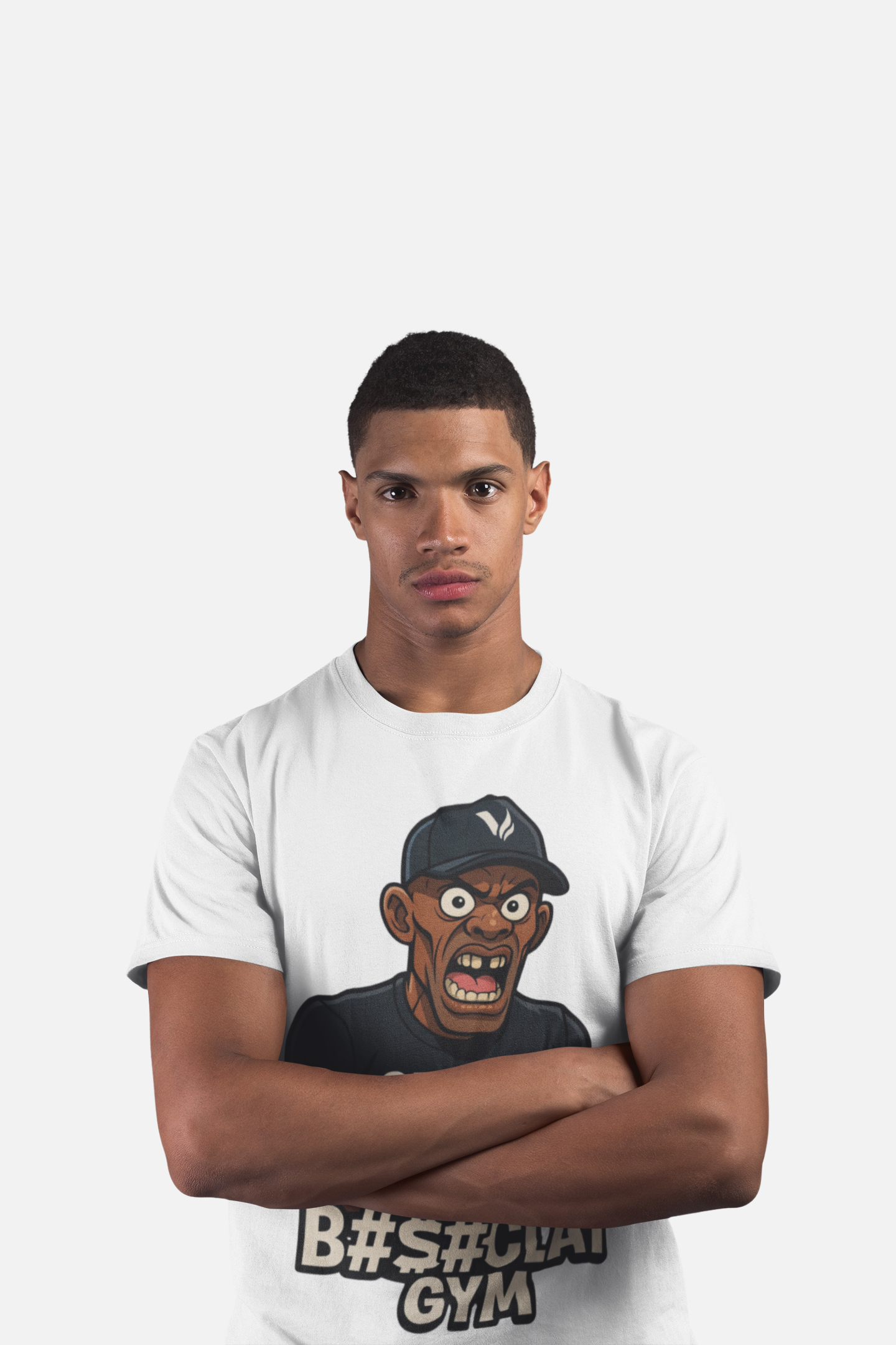 Get Your Ass To The Bom%!clat GYM - T-Shirt 3 - Wit